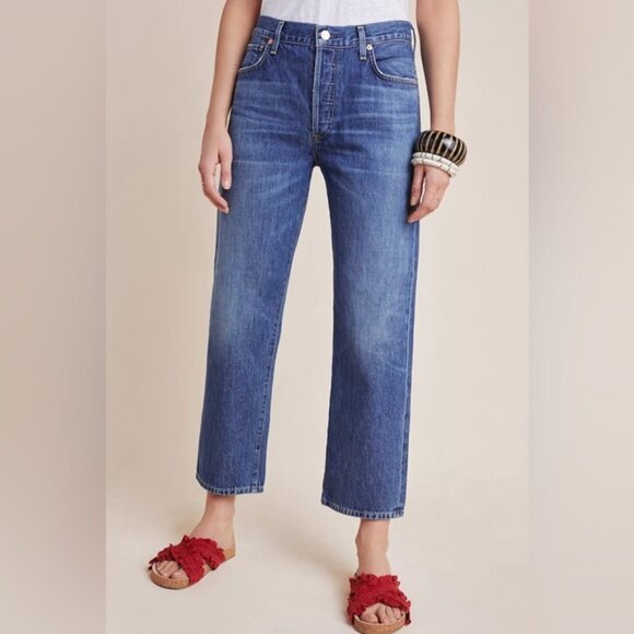 Denim - Citizens of Humanity Emery High-Rise Straight Cropped Jeans Size 27